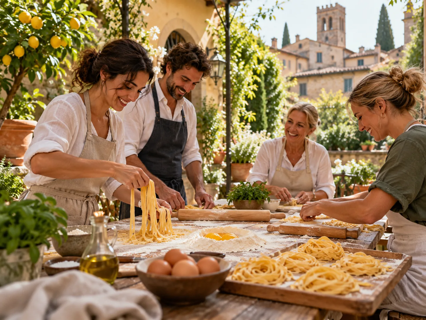 Handmade fresh pasta cooking class